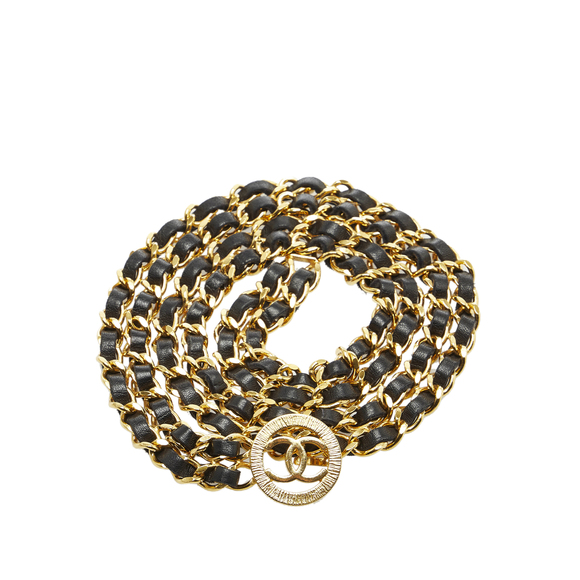 Chanel Accessories - Chanel CC Leather Chain-Link Belt